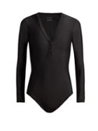 Matchesfashion.com Matteau - The Long Sleeve Swimsuit - Womens - Black