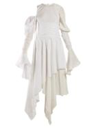 Matchesfashion.com Loewe - Asymmetric Hem Dress - Womens - White