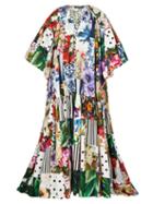 Matchesfashion.com Dolce & Gabbana - Patchwork Printed-poplin Maxi Dress - Womens - Multi