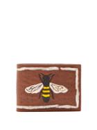 Gucci Bee-motif Bi-fold Leather Wallet