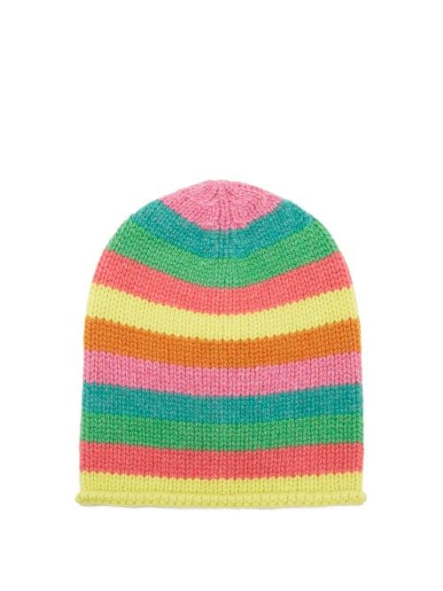 The Elder Statesman - Lil' Lookout Striped Cashmere Beanie Hat - Womens - Multi