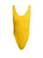 Matchesfashion.com Norma Kamali - Marissa Swimsuit - Womens - Yellow