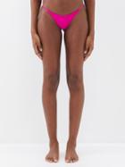 Louisa Ballou - Mini Ring Brazilian Bikini Briefs - Womens - Bright Pink
