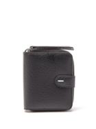 Maison Margiela - Four Stitches Grained-leather Wallet - Womens - Black