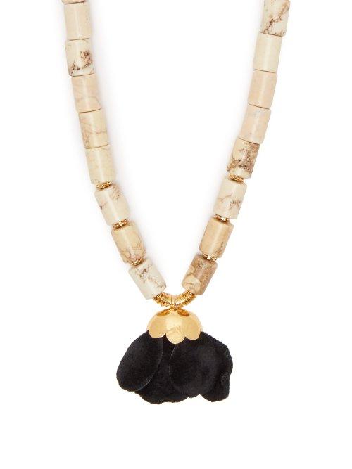 Matchesfashion.com Elise Tsikis - Stanos Beaded Necklace - Womens - White