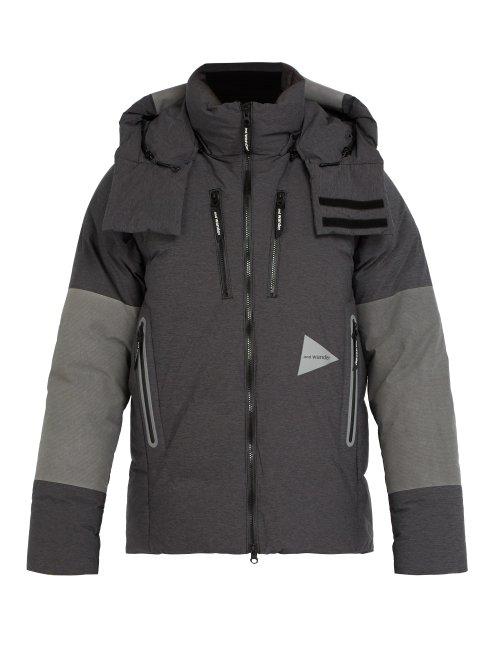 Matchesfashion.com And Wander - Heather Down Padded Jacket - Mens - Dark Grey