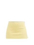 Jacquemus - Sorbetto Nylon-blend Terry Mini Skirt - Womens - Light Yellow