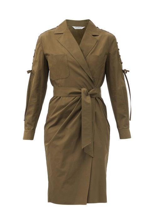 Matchesfashion.com Max Mara - Voto Shirt Dress - Womens - Khaki