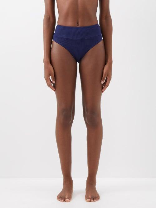 Melissa Odabash - Hamptons High-waisted Bikini Briefs - Womens - Dark Navy