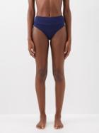 Melissa Odabash - Hamptons High-waisted Bikini Briefs - Womens - Dark Navy