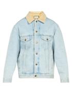 Matchesfashion.com Gucci - Paramount Embroidered Denim Jacket - Mens - Blue