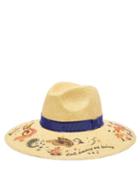 Matchesfashion.com Etro - Printed Straw Panama Hat - Womens - Beige
