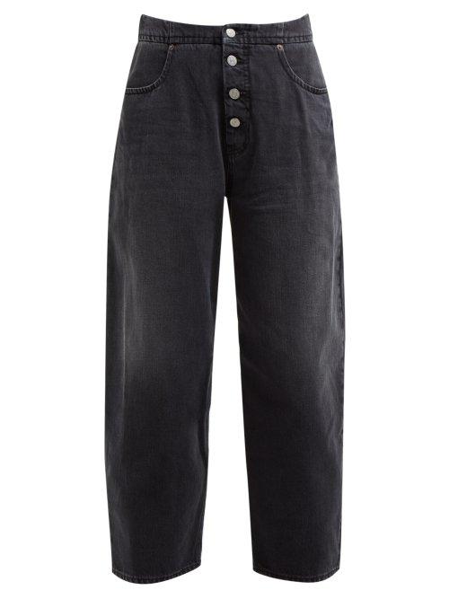 Matchesfashion.com Mm6 Maison Margiela - High Waisted Carrot Fit Jeans - Womens - Black