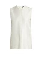 Joseph Jess Overlay-back Double-faced Satin Top