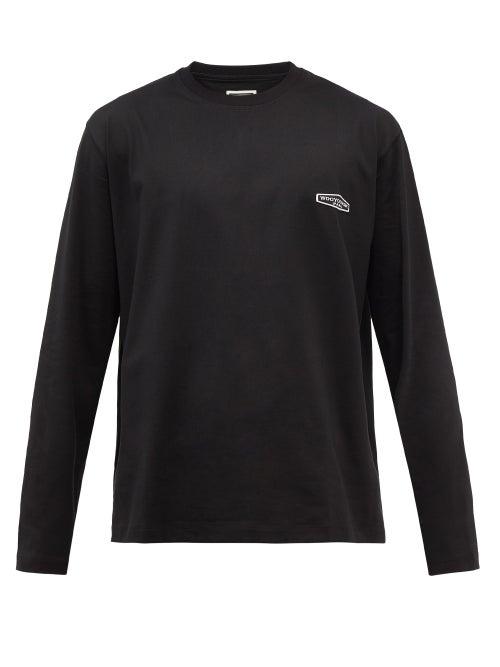 Wooyoungmi - Logo-print Long-sleeved Cotton-jersey T-shirt - Mens - Black