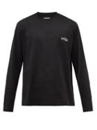 Wooyoungmi - Logo-print Long-sleeved Cotton-jersey T-shirt - Mens - Black