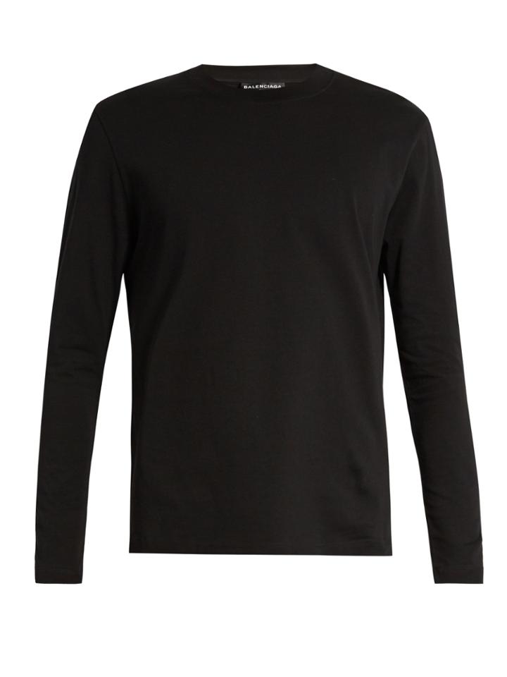 Balenciaga Long-sleeved Cotton T-shirt