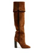 Saint Laurent Meurice Tassel-embellished Suede Knee-high Boots