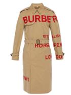 Matchesfashion.com Burberry - Wharbridge Cotton Gabardine Trench Coat - Mens - Brown Multi