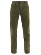 Matchesfashion.com Incotex - Cotton-blend Slim-leg Chino Trousers - Mens - Green