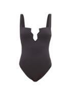 Matchesfashion.com Fisch - Rajalin Zigzag-cutout Swimsuit - Womens - Black