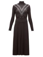 Matchesfashion.com Paco Rabanne - Crystal-embellished Jersey Midi Dress - Womens - Black