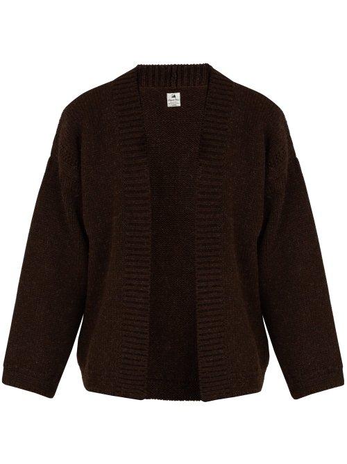 Matchesfashion.com Sasquatchfabrix - Hanten Chunky Knit Wool Cardigan - Mens - Brown
