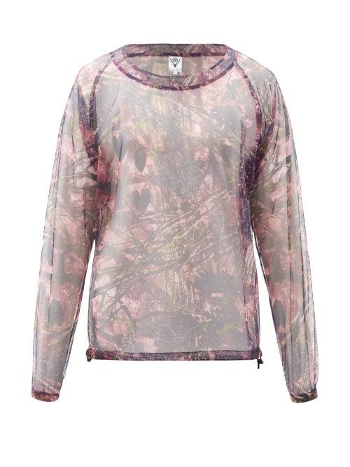 Matchesfashion.com South2 West8 - Bush Foliage-print Mesh Long-sleeved T-shirt - Mens - Multi
