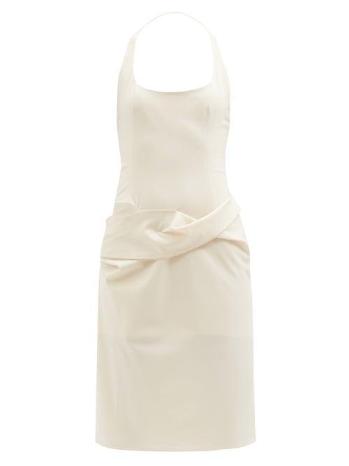 Jacquemus - Hielo Cutout Halterneck Wool-blend Dress - Womens - Ivory