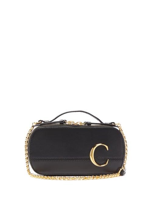 Matchesfashion.com Chlo - The C Structured Leather Cross-body Bag - Womens - Black