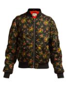 Matchesfashion.com Gucci - Floral Print Bomber Jacket - Womens - Black Multi