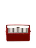 Matchesfashion.com Bienen-davis - Xenon Velvet Minaudire Clutch - Womens - Red
