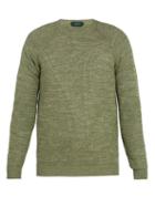 Matchesfashion.com Zanone - Crew Neck Linen Cotton Knit Sweater - Mens - Green