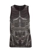 Blackbarrett By Neil Barrett Topography Body-print Cotton-jersey Tank Top