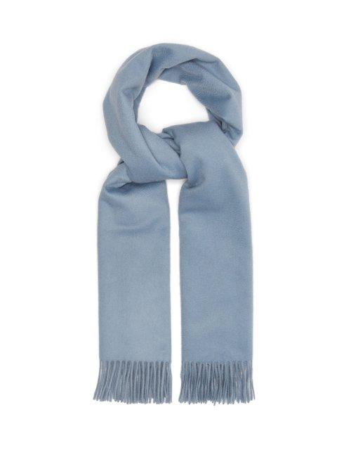 Matchesfashion.com Max Mara - Baci Cashmere Scarf - Womens - Light Blue