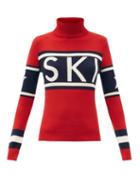 Matchesfashion.com Perfect Moment - Schild Ski-jacquard Roll-neck Wool Sweater - Womens - Red
