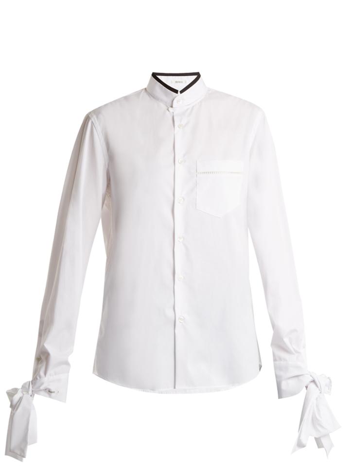 Blouse Svet Velvet-trimmed Poplin Shirt