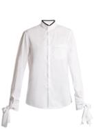 Blouse Svet Velvet-trimmed Poplin Shirt