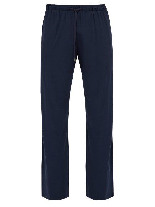 Matchesfashion.com Derek Rose - Stretch Jersey Pyjama Trousers - Mens - Navy
