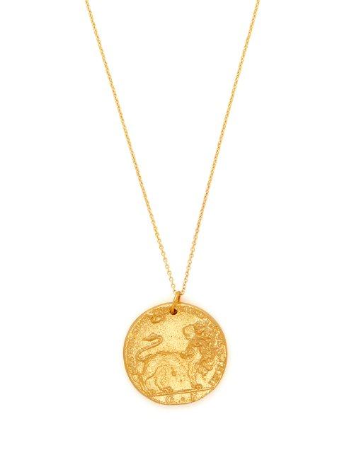 Matchesfashion.com Alighieri - Il Leone Gold Plated Necklace - Womens - Gold
