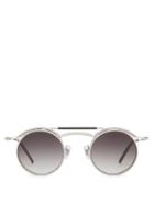 Matchesfashion.com Matsuda - 2903h Aviator Titanium Sunglasses - Mens - Black Grey