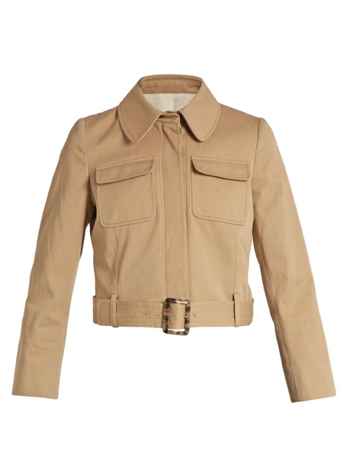 Alexachung Belted-hem Cropped Cotton Jacket