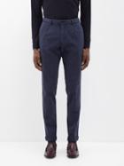 Thom Sweeney - Elasticated-waist Twill Chino Trousers - Mens - Navy