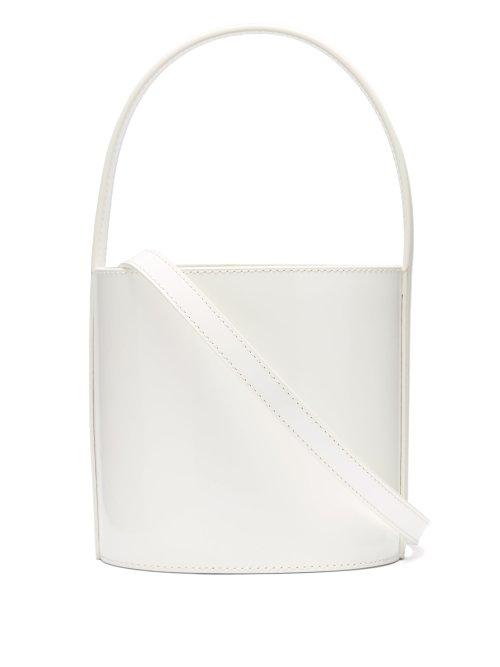 Matchesfashion.com Staud - Bissett Patent Leather Bucket Bag - Womens - White