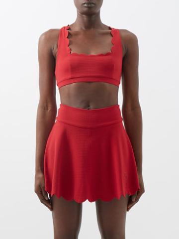 Marysia Sport - Serena Sustainable-jersey Cropped Top - Womens - Dark Red