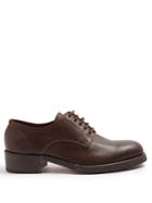 Maison Margiela Washed-leather Derby Shoes