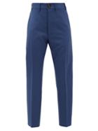Matchesfashion.com Vivienne Westwood - Wool Serge-twill Slim-leg Suit Trousers - Womens - Navy