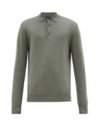 Matchesfashion.com Allude - Cashmere Polo Sweater - Mens - Light Green