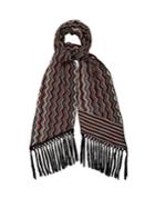 Missoni Fringed Zigzag-intarsia Wool-blend Scarf