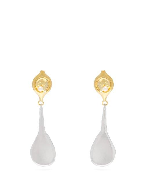 Matchesfashion.com Sophia Kokosalaki - Eye & Drop Gold Plated Earrings - Womens - Gold